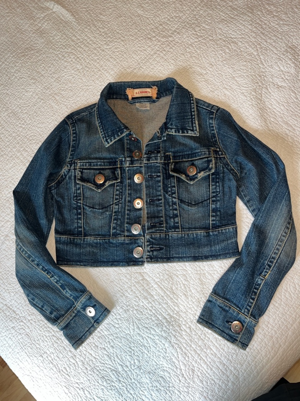Vintage Z. Cavaricci women’s Crop Blue Denim Jacket size large